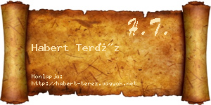 Habert Teréz névjegykártya